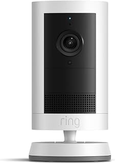 Introducing Ring Outdoor Cam Plus, Solar — Wide-Angle 2K Video with Ring Vision, Low-Light Sight for full-color night vision, Mounting Versatility, White