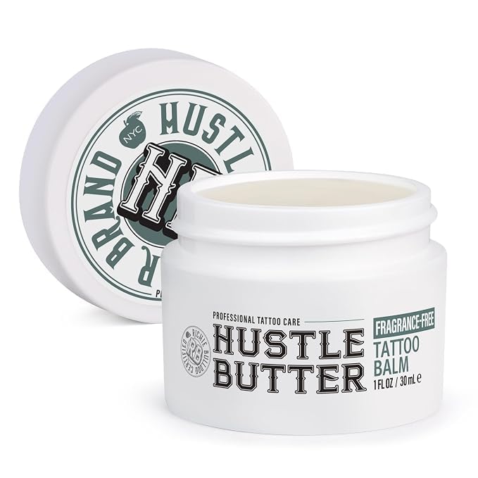 Hustle Butter Fragrance Free Tattoo Aftercare 1oz Travel Size Tattoo Balm, Unsce