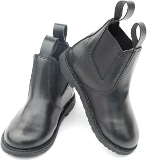 Rhinegold LITTLE ONES CHILDREN'S JODHPUR BOOTS – Lightweight Synthetic Leather-Look Baby Riding Boots with Elastic Panel & Easy-Clean Finish