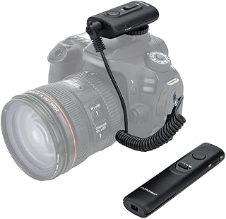 PROfezzion 164ft Remote Shutter Release Wireless for Select Canon Cameras | for Canon Rebel T7 T6 T5 T8i T7i SL3 EOS R100 R10 R8 R7 R6 Mark V III II RP R R50V 90D 80D 70D, AAA Battery, Tripod Clip