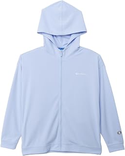 Champion Zip Hooded Shirt Long Sleeve Hoodie, UV Protection, Antibacterial, Odor Resistant, Quick Drying, Script Logo, Rash Guard