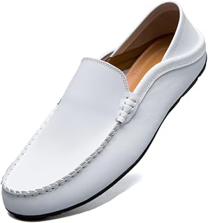 Men's Loafers Leather Summer Casual Slippers Elegant Slip On Driving Shoes Boat Shoes Classic Loafers