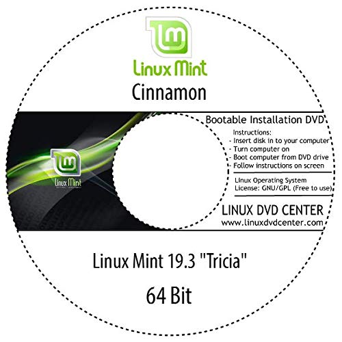 Linux Mint 19.3 "Tricia" Desktop Cinnamon (32Bit) - Bootable Linux Installation 