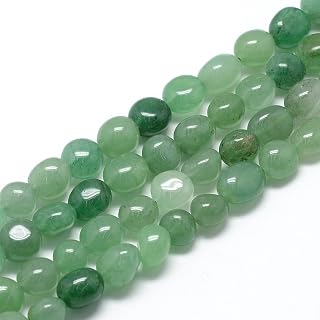 30~45pcs Green Aventurine Beads Natural Smooth Irregular Loose Spacer Beads 8~15mm for Jewelry Making Necklace Bracelet Earrings Hole:1mm