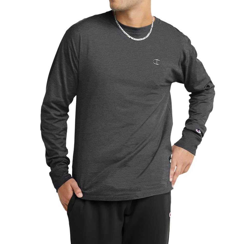 Champion Langarm-t-Shirt, Klassisches T-Shirt für Herren (Reg. Oder Groß und Gro