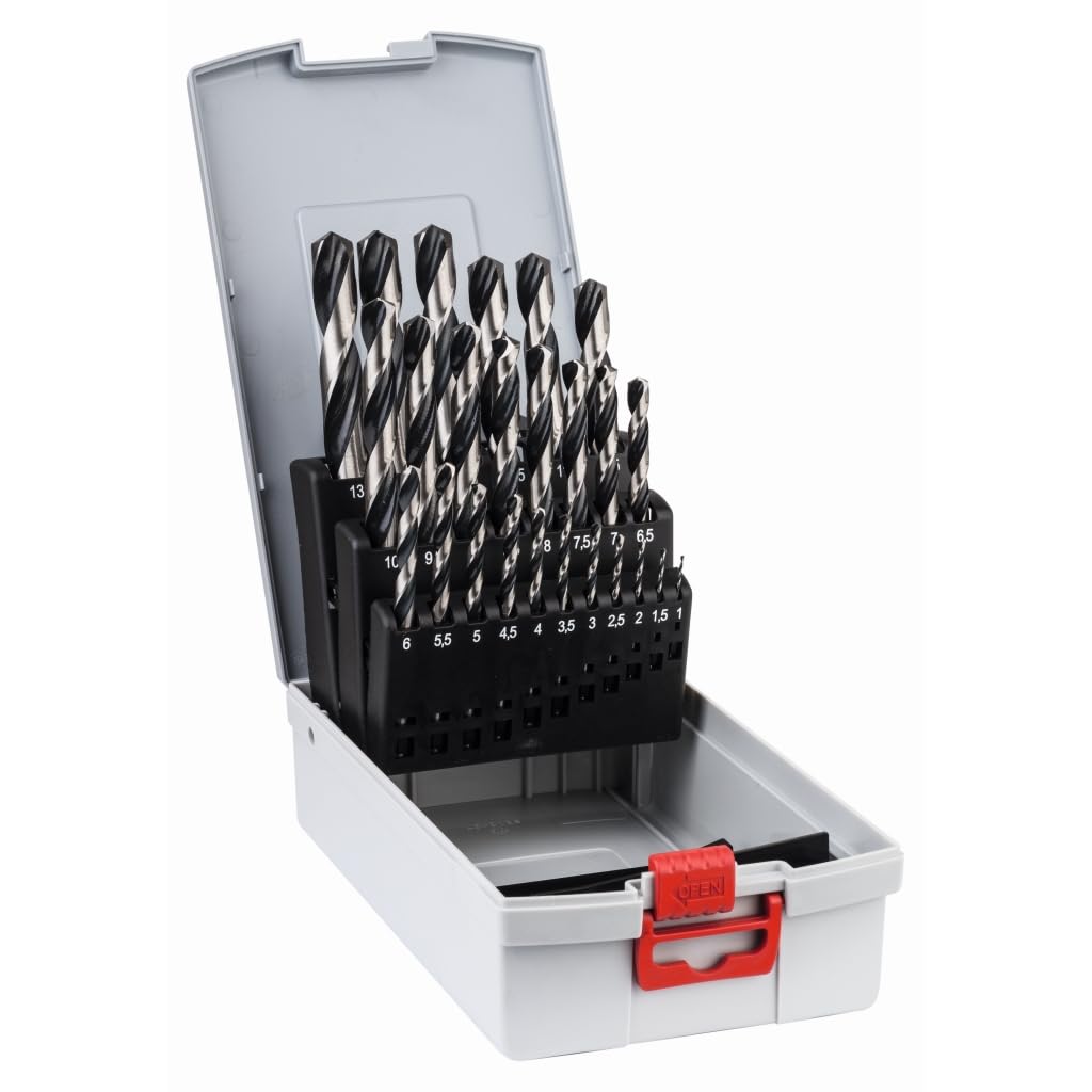 Bosch Professional 25-piece PointTeQ HSS Twist Drill Bit Set (for Metal, ProBox,