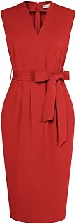GRACE KARIN Women's Bodycon Knee Length Sleeveless Dress with Pockets