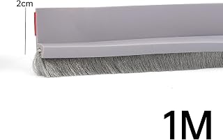 Bottom Door Sweep, 39.5" Long One Piece Design with Brush, Self-Adhesive Under Door Draft Stopper for Lower Door Where Door Is Dust/Noise/Hot or Cold Air Insulation (Gray)