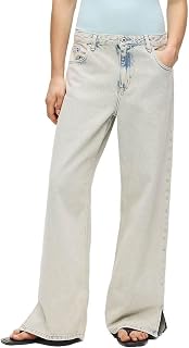 Karl Lagerfeld Jeans Women's Mid Rise Relaxed W/Slit Denim