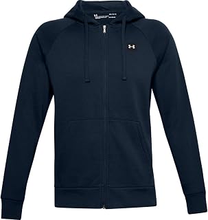 Under Armour Men's Ua Rival Cotton Fz Hoodie Sporty Sweat Jacket, Warm Hoodie with Full Zip (Pack of 1)