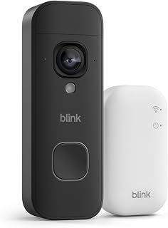 Blink Battery Doorbell 2K+ (newest gen) | Head-to-toe view | 2K video | Enhanced audio | IP65 | Long-lasting battery life | Easy setup | Sync Module Core included – System (Black)