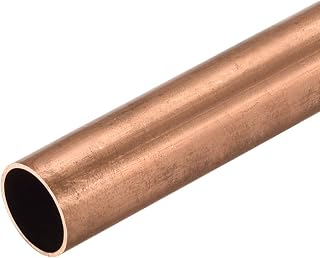 Round Copper Tube, 10mm Outer Diameter, 0.5mm Wall Thickness, Long Straight Tube 300mm