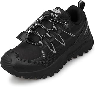 UOVO Girls Boys Hiking Shoes Boys Girls Waterproof Sneakers Kids Running Tennis Outdoor Shoes Non-Slip Lightweight