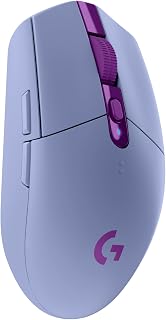 Logitech G305 Lightspeed Wireless Gaming Mouse - Lilac | 12,000 DPI, Lightweight, 6 Programmable Buttons, 250h Battery, On-Board Memory, Compatible with PC and Mac