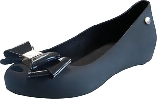 IVACHY Womens Jelly Ballet Shoes, Bow Details Slip-On Flats, Comfy Ladies Casual Wear Every-Day Closed Toe Ballerina Pumps