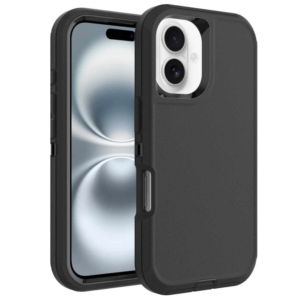 Case for iPhone 16 Plus, Heavy-Duty Tough Rugged Shockproof Drop Protective Cove
