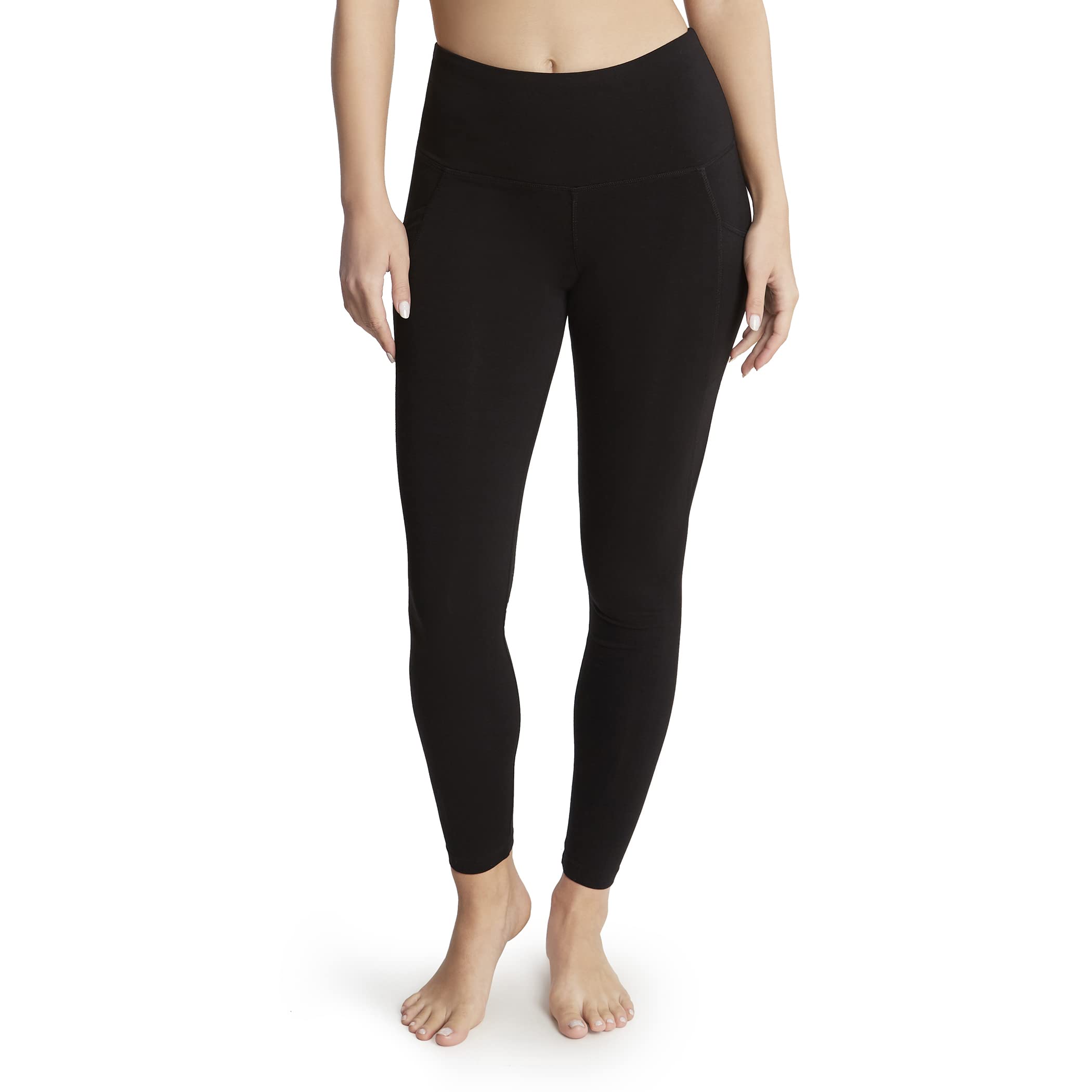 Jockey, Women's Cotton Stretch Ankle Length Leggings Basic Design with Side Pock
