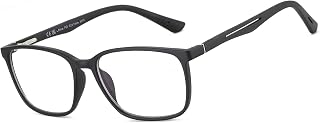 ZENOTTIC Blue Light Filter Glasses, Reading Glasses, Men's Square Frame Reader, Anti-Glare Sports Computer Glasses