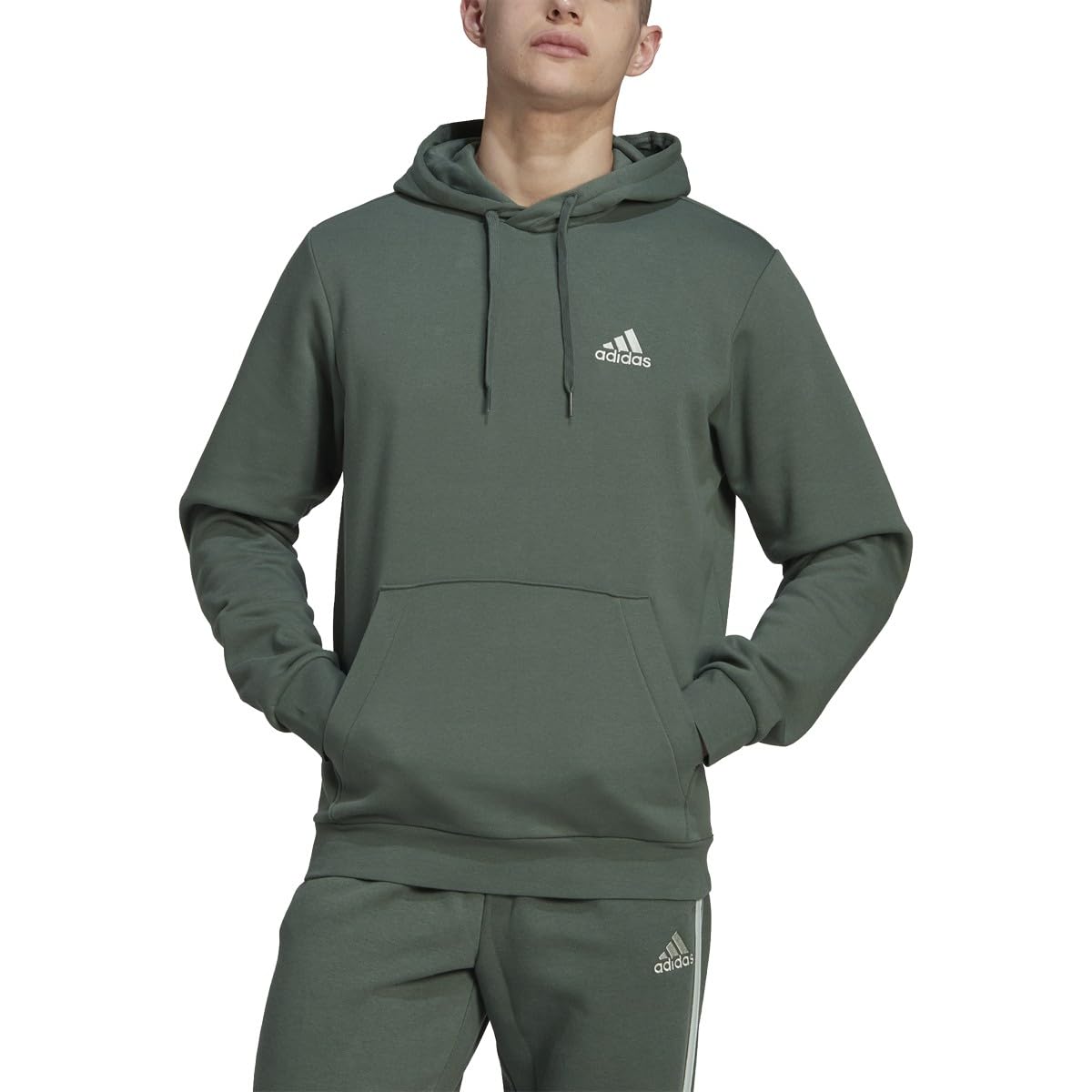 adidas Essentials Men's Fleece Hoodie, Opaque