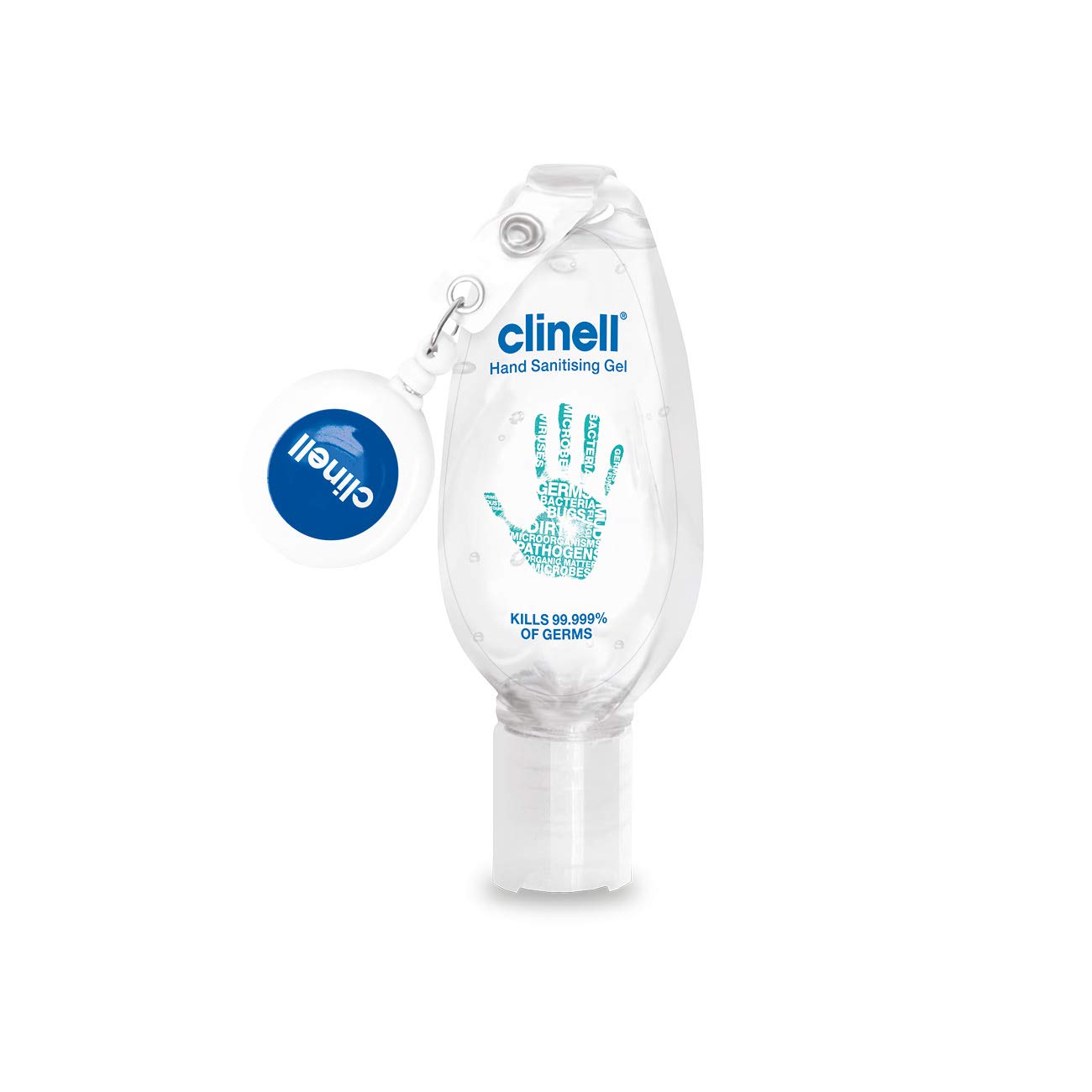 Clinell Hand Sanitiser Gel with Retractable Clip - 50 ml - Dermatologically Test