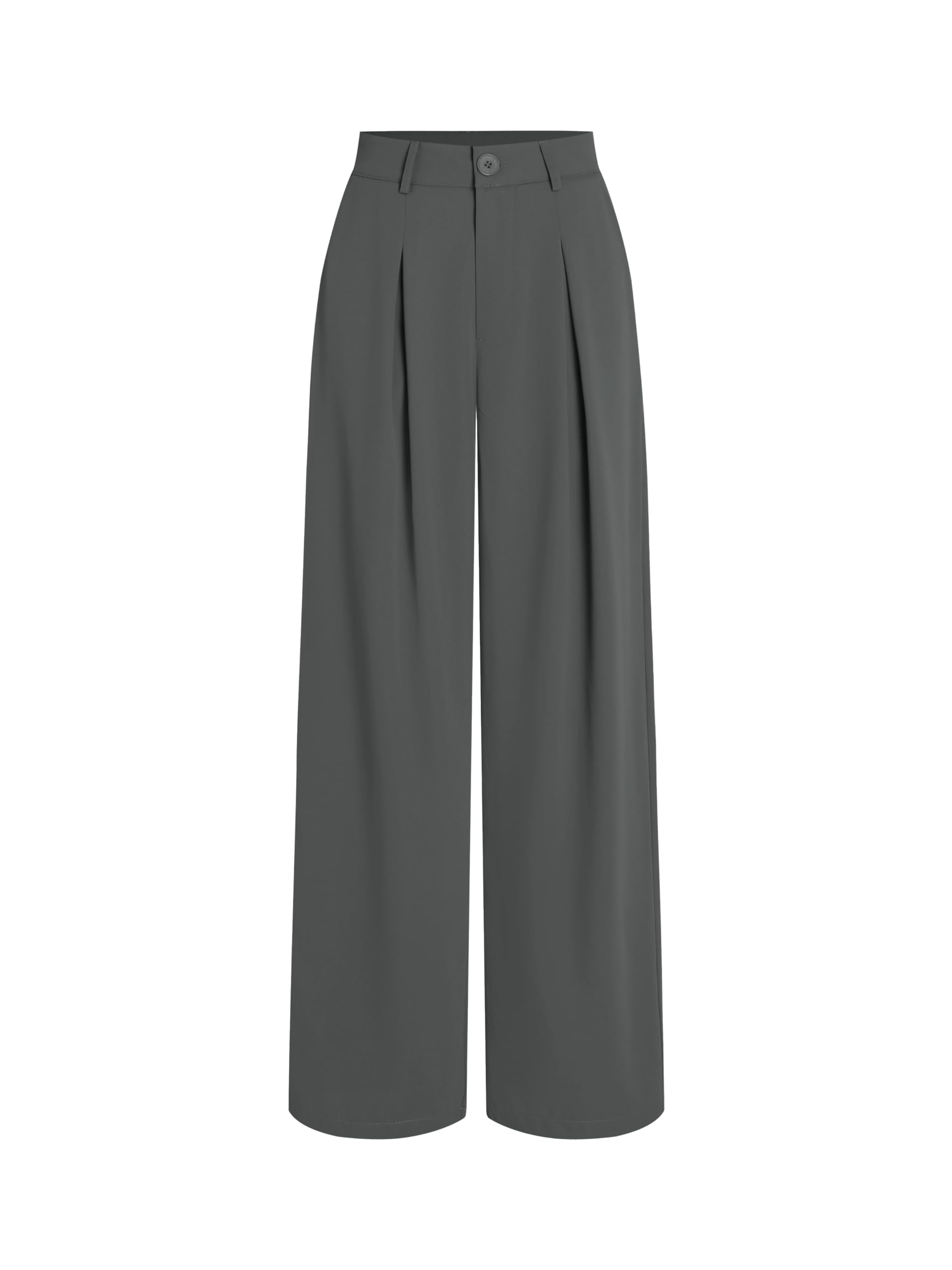 CIDER Milk Tea Pleated Wide Leg Pants