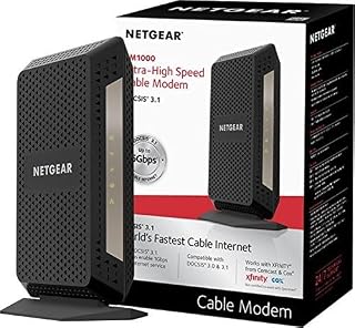 Netgear CM1000 Ultra-High Speed DOCSIS 3.1 Cable Modem - Black - CM1000 (Renewed)