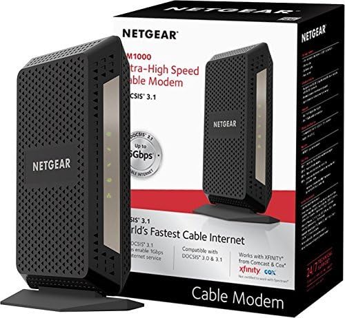 Netgear CM1000 Ultra-High Speed DOCSIS 3.1 Cable Modem - Black - CM1000 (Renewed