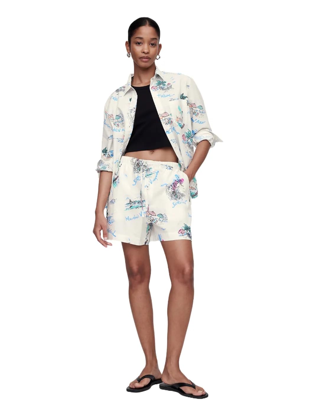 Gap Women's 4" Linen Easy Pull-on Short