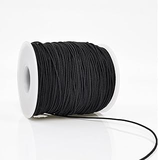 Elastic Cord for Bracelets, 1mm x 110 Yards Elastic Cord Heavy Duty Elastic Cord for Jewelry Making Necklace Beading Black