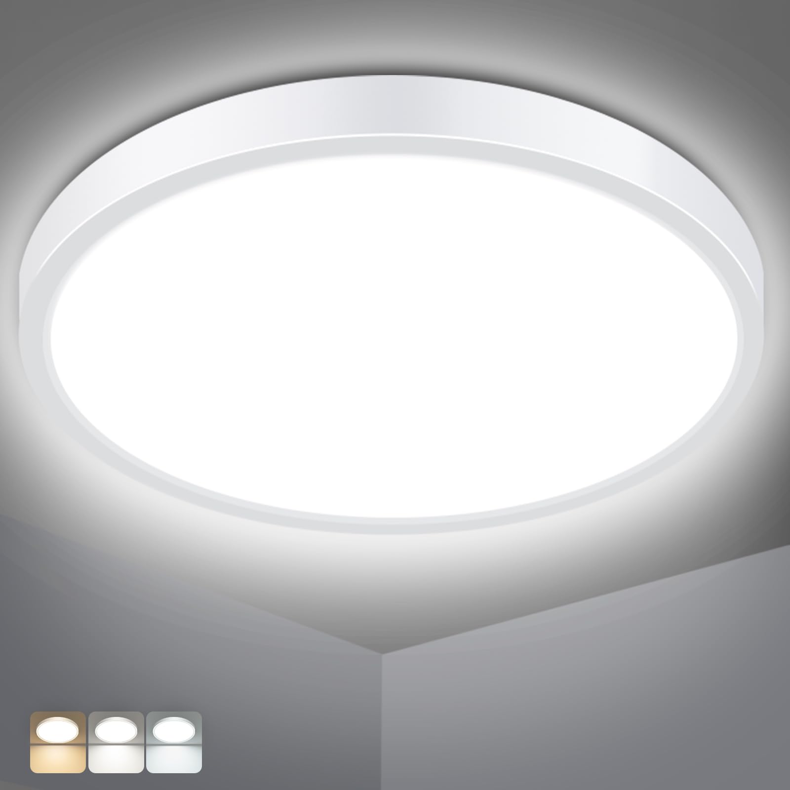 slochi Bathroom Light, 3000K/4000K/6500K 3 Color Temperature, Waterproof, Small,