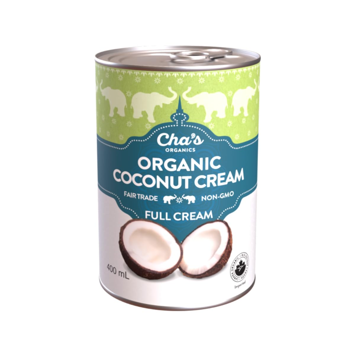 Cha’s Organics Organic Coconut Cream, Full Cream, Unsweetened, Gluten Free, Non-