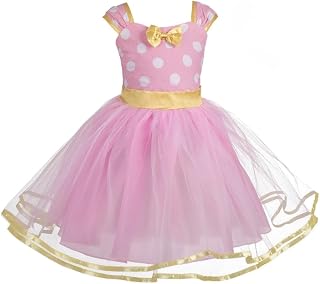 Lito Angels Girl Mouse Polka Dot Princess Dress Costumes Birthday Party Christmas Holloween Fancy Tutu Dresses with Hoop for Hair