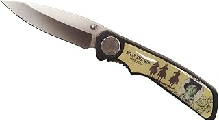 Billy the Kid Pocket Knife Legend Outlaw Wild West Folding Pocket Knife Mens Western Collector Hunting Gift