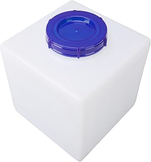 Aramox RV Water Tank 3 Gallon Square LLDPE Food Grade | Potable Water Storage Tank, Leakproof One Piece Seamless Design, for Trailer Boat Yacht Motorhome Camping, 9.06x9.06x9.06 in