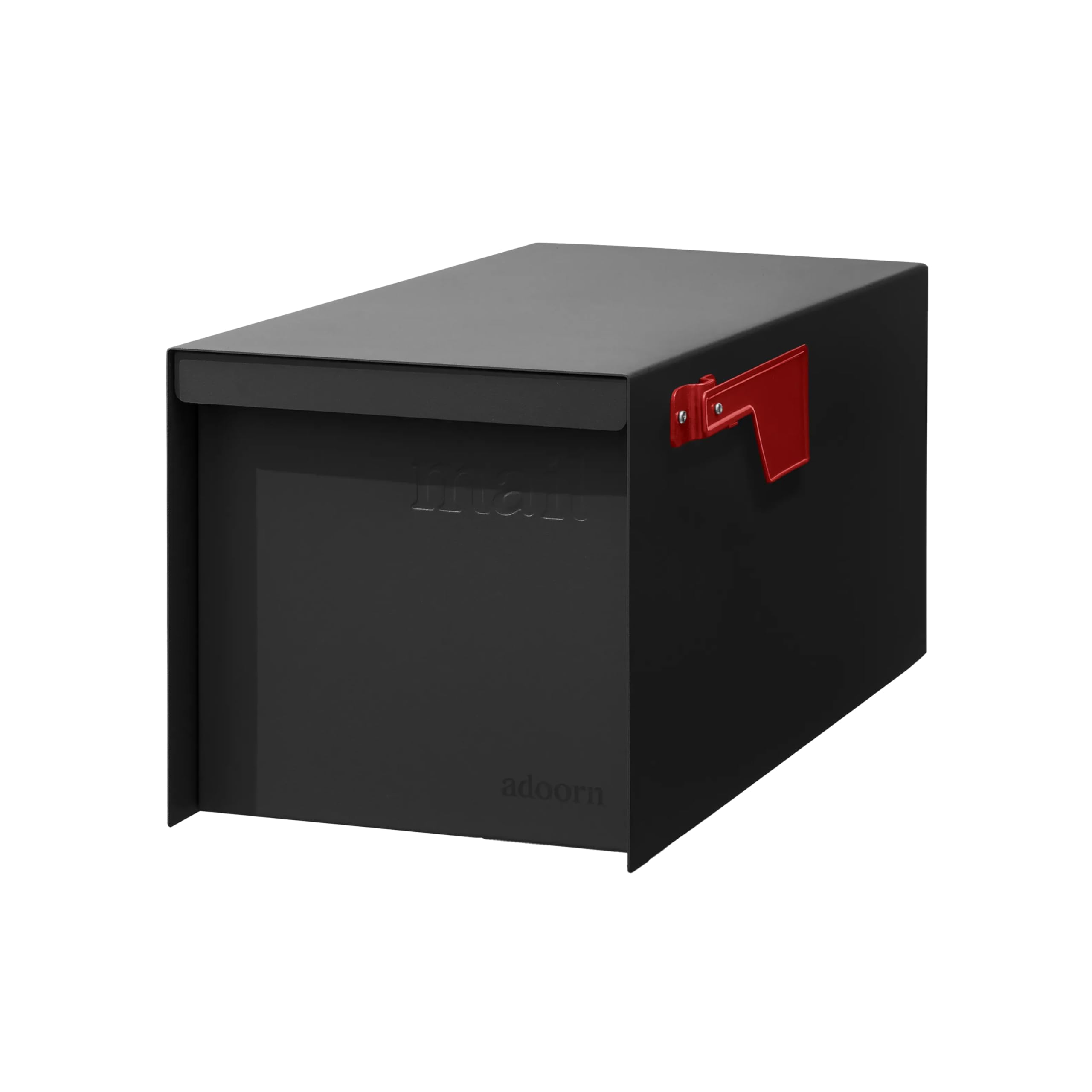 adoorn Modern Large Post Mount Mailboxes for Outside USPS Approved - Black | 9.5