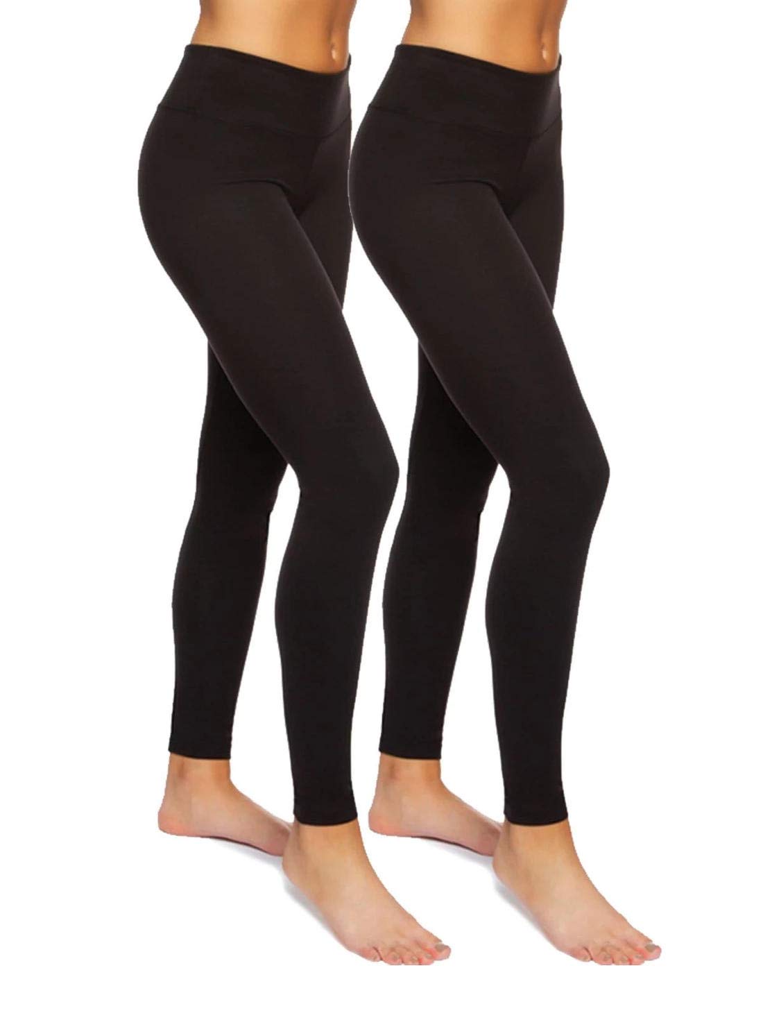 Felina Sueded Athleisure Performance Legging (2-Pack) Womens Leggings w/Slimming