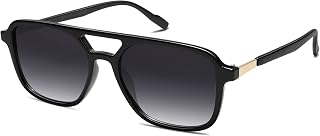 SOJOS Gafas de sol Mujeres Hombres Retro, Vintage Rectangular de moda Mujeres Hombres Gafas de sol SJ2202