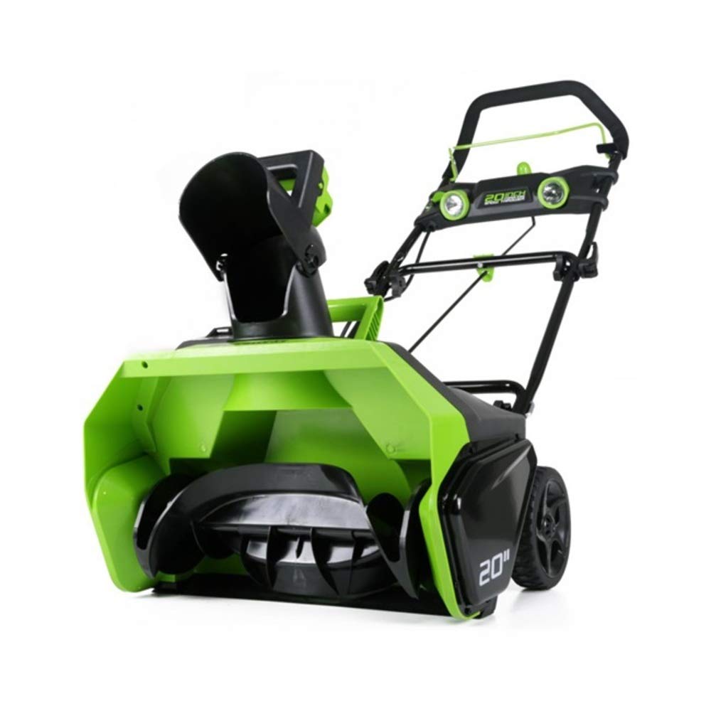 Greenworks 40V 20" Brushless Cordless Snow Blower Thrower, Led Lights&180° Adjus