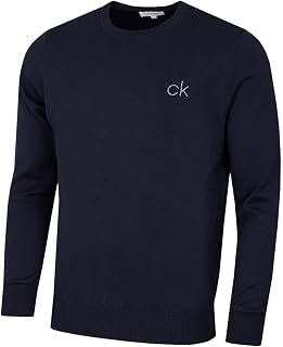 Calvin Klein Mens 2026 Durable Comfort Crew Neck Tour Golf Sweater