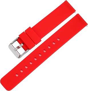 Rihahisy Silicone Watch Straps for Men, 12mm, 14mm, 16mm, 17mm, 18mm, 19mm, 20mm, 21mm, 22mm, 24mm, 26mm, Quick Release Replacement Bands with Stainless Steel Buckle, Soft