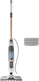Shark SteamSpot with Steam Blaster Technology White & Poly Copper S2001UK | for Hard Floors, Lightweight Steam Mop, Chemical-Free Cleaning, Removable Water tank, Inc. 2x Machine-Washable Dirt Grip Pads