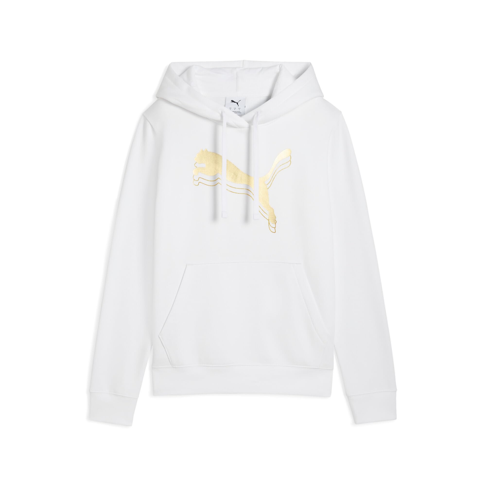 PUMA Essentials Metallic Logo Hoody Women's White