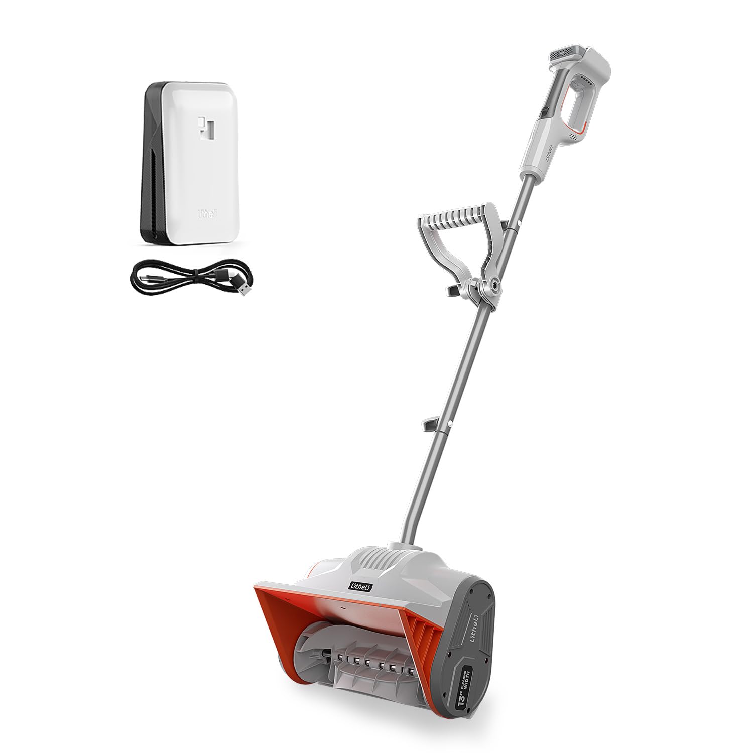 Litheli Electric Snow Shovel Cordless 20V, Brushless Lightweight Battery Powered
