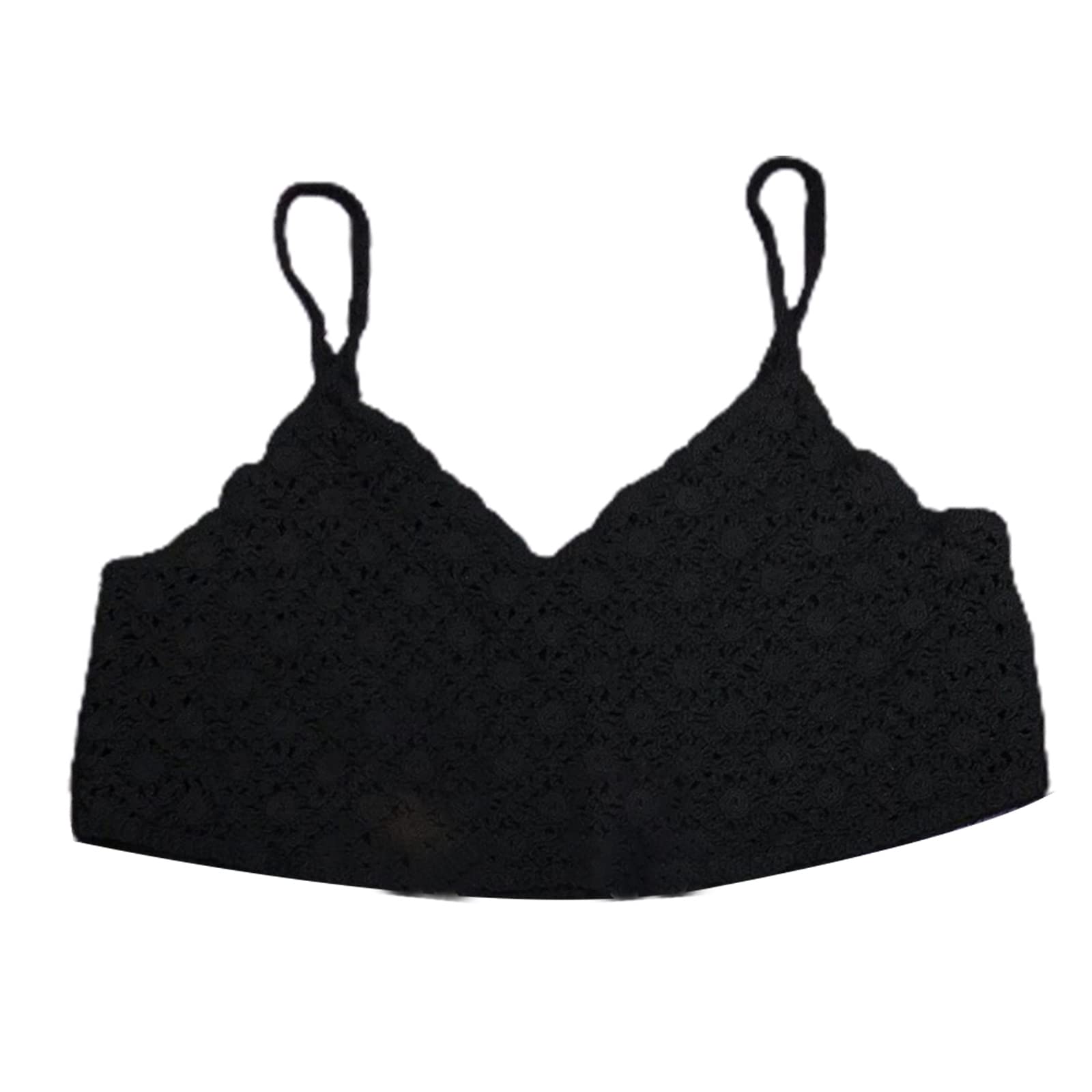 Women's Vintage French Crochet Sleeveless Camisole Vintage Hollow Out Knit Flora