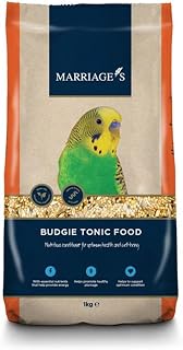 Marriages - Budgie Tonic Food, Budgie Seed and Bird Food with Red Millet, Oats, Nyjer Seed, Wholesome, Packed with Fibre and Protein (1kg)