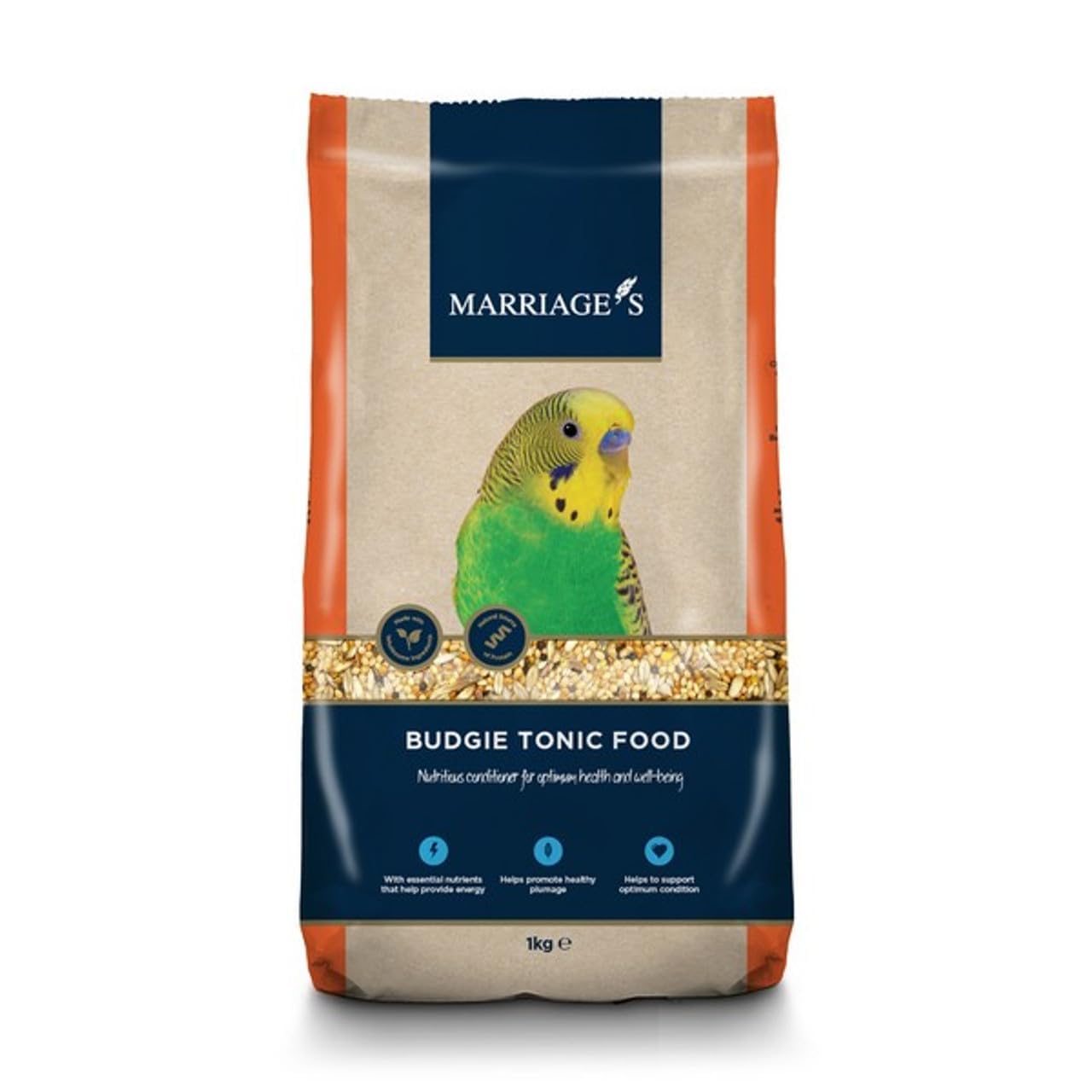 Marriages - Budgie Tonic Food, Budgie Seed and Bird Food with Red Millet, Oats, 