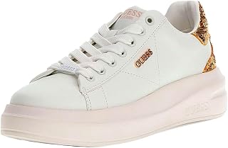 Guess Elbina Women's White Leather Casual Low Sneakers