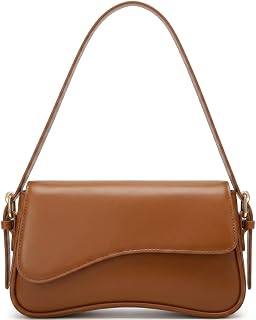 Amszke Shoulder Bag for Women Y2K Crossbody Purse PU Leather Underarm Handbag 2 Adjustable Strap for Daily Commute Travel