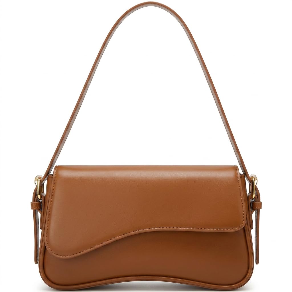 Amszke Shoulder Bag for Women Y2K Crossbody Purse PU Leather Underarm Handbag 2 