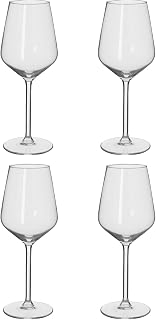 alpina White Wine Glasses - 4 Pieces Wine Glasses - 38cl Wine Glass - Birthday Gift - Original Gifts for Women and Couples - Transparent - Glass